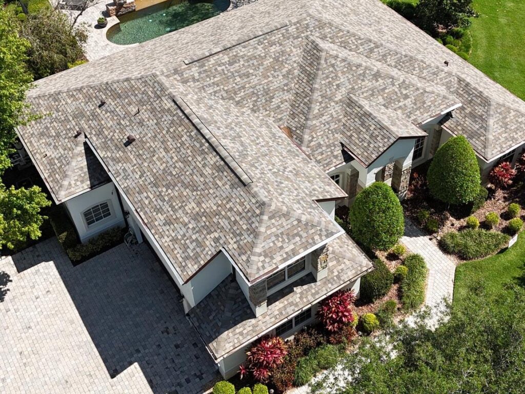 Image shows newly replaced roof of Florida home